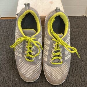 Biofit Womens Size 9 X-wide Shoes Gray Stretch Knit Walking Sneakers 987